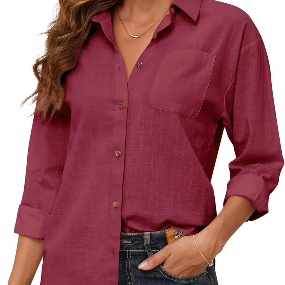 Women’s Button Down Gauze Cotton Shirt